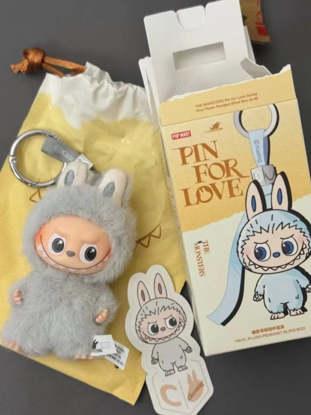 Authentic Labubu 4.0 Pin for Love Letter C | Cheap Clearance Price Ready to Ship